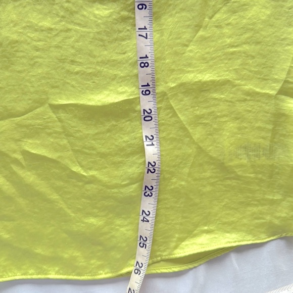 Rafaella Yellow Green Satin Pleated Halter Neck Top Size Medium - Picture 7 of 9